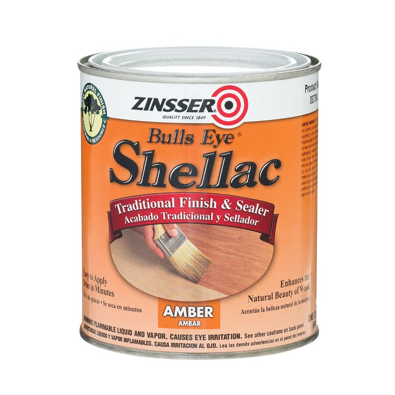 Zinsser Bulls Eye Shellac Amber Shellac Shellac 1 qt.