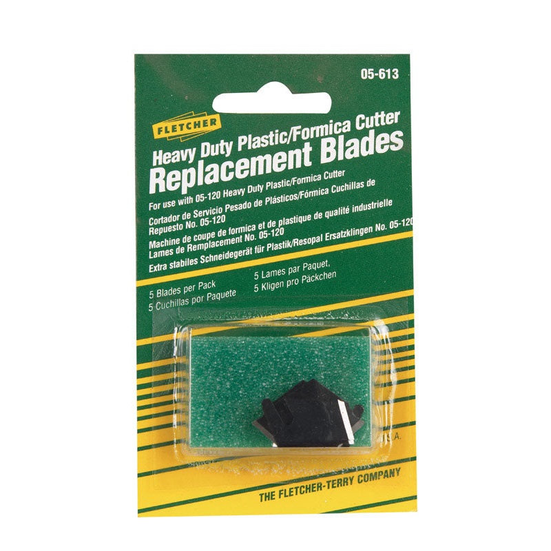Fletcher Plastic and Formica .33 in. L x 0.15 in. Steel Heavy Duty Replacement Blade 5 pc.