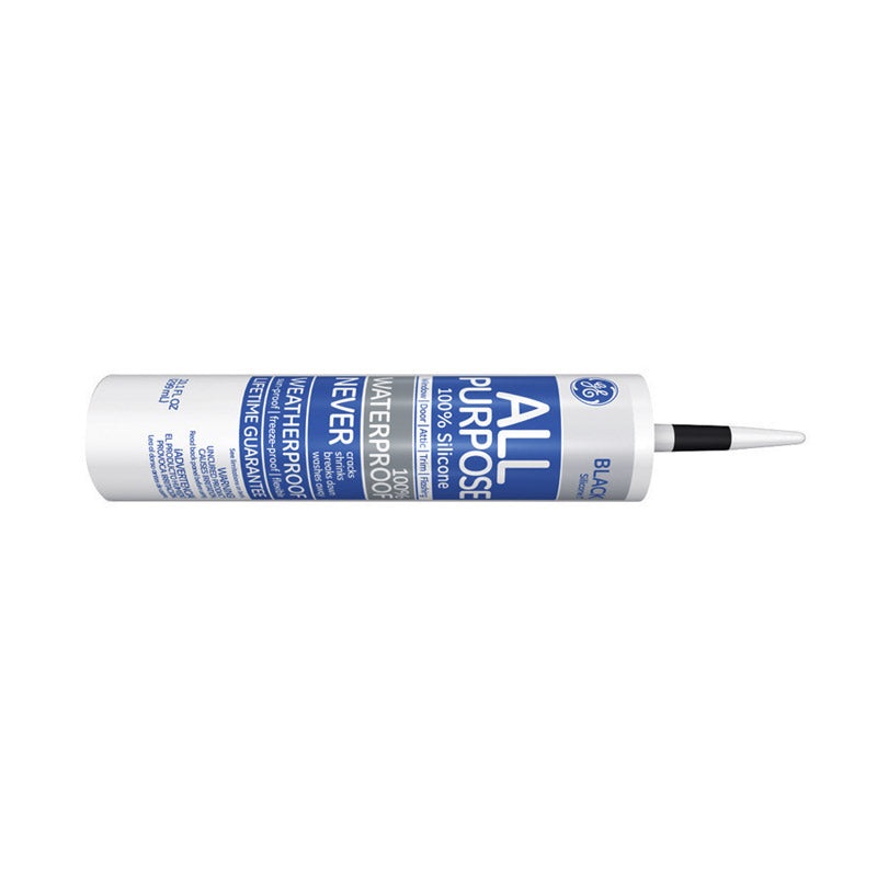 GE 100% Silicone I Sealant Black 10.1 oz.