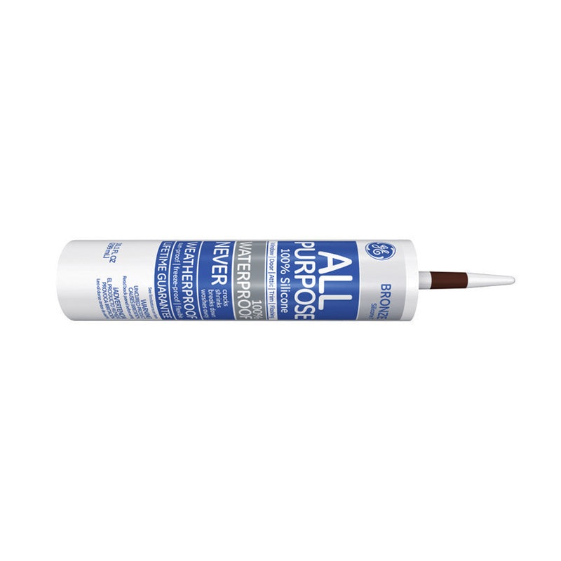GE 100% Silicone I Sealant Bronze 10.1 oz.
