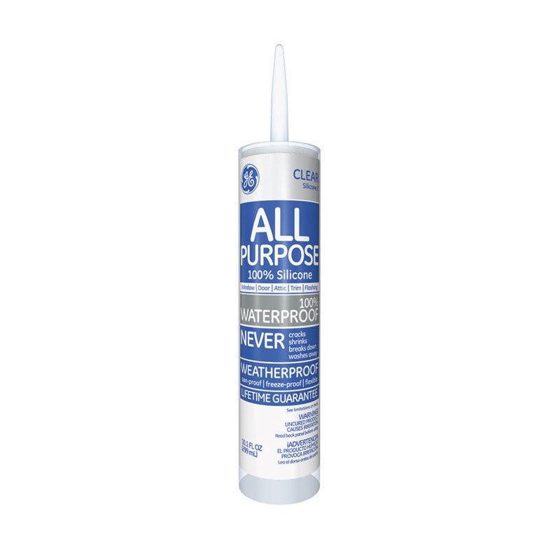 GE 100% Silicone I Sealant Clear 10.1 oz.