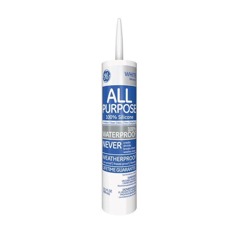 GE 100% Silicone I Sealant White 10.1 oz.