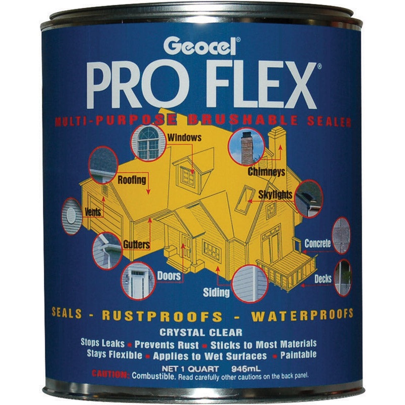 Geocel Pro Flex Elastic Seal Multi-Surface Waterproofer Crystal Clear 1 qt.
