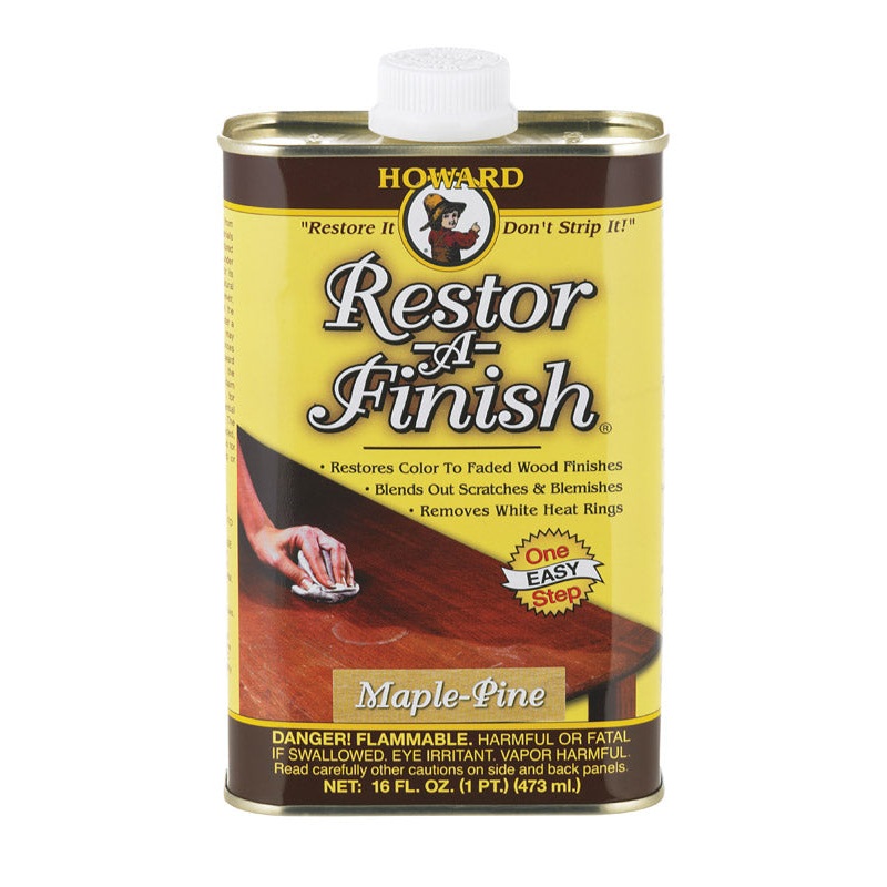 Howard Restor-A-Finish Semi-Transparent Maple Pine Oil-Based Wood Restorer 1 pt.