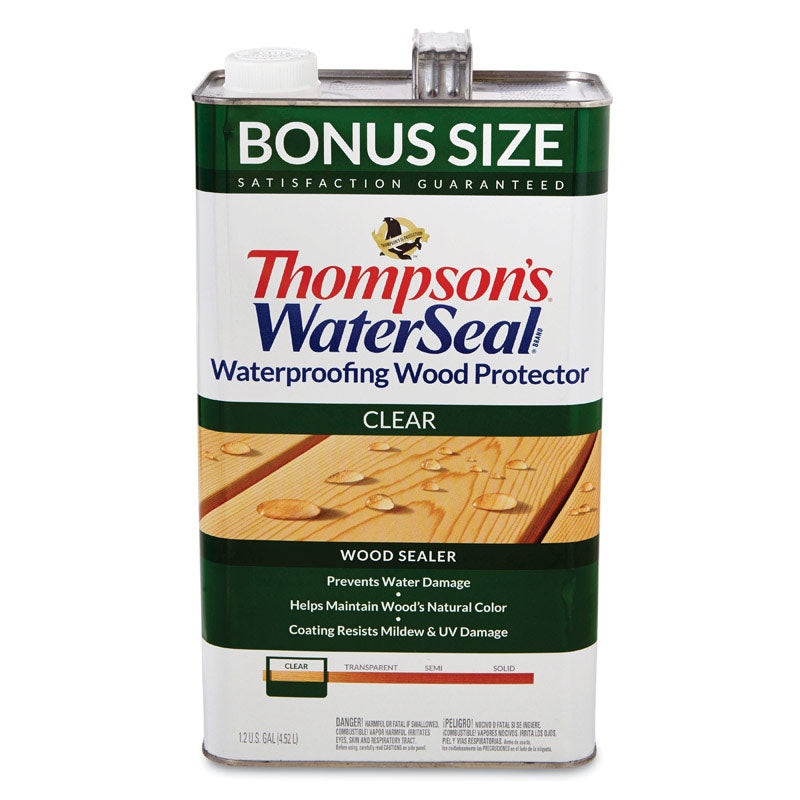 Thompson’s Waterseal Oil-Based Waterproofer Wood Protector Clear 1.2 gal.