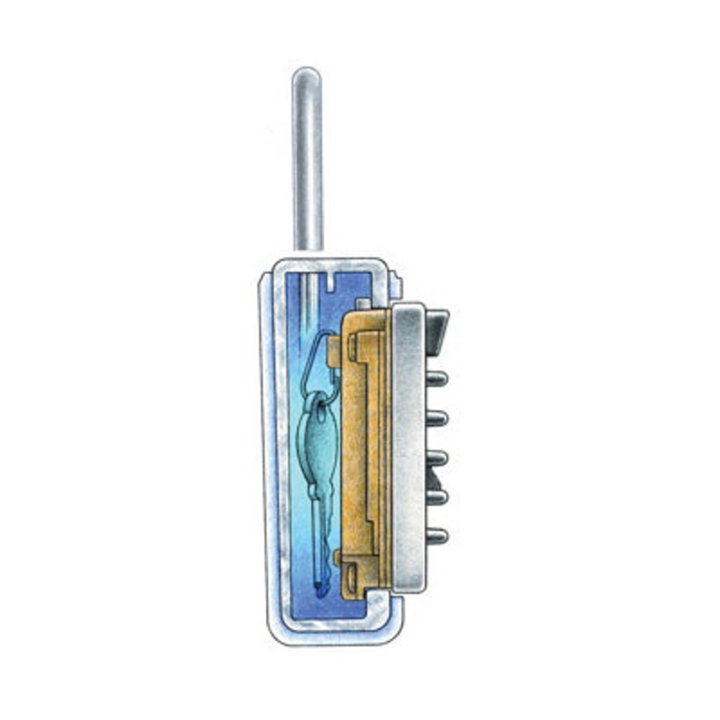 GE 3.88 in. H x 2.5 in. W Brass 4-Digit Combination Key Safe 1 pk