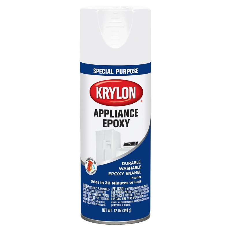 Krylon K03201777 Appliance Epoxy Spray, White, 12 oz, Can