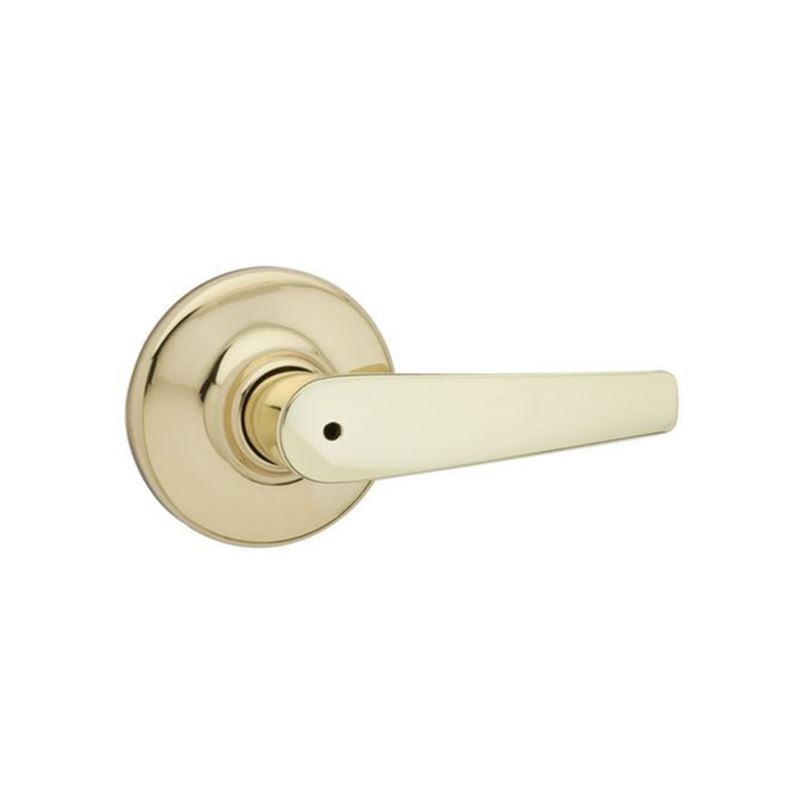 Kwikset Delta Polished Brass Steel Privacy Lever 3 Grade Right or Left Handed