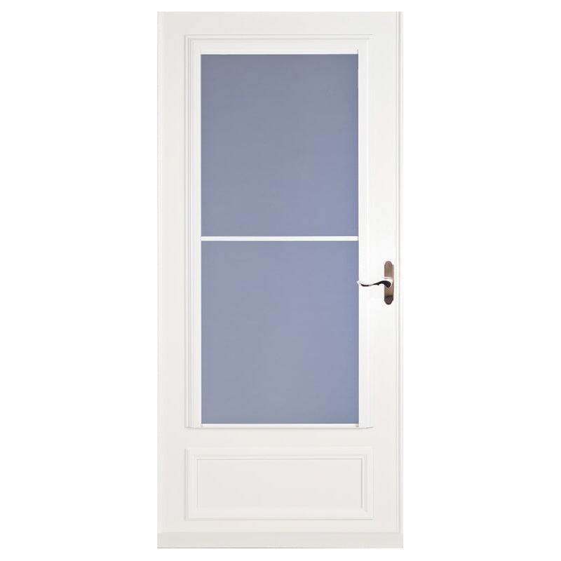 Larson Screen Away 830-82-032 Storm Door, 36 in W, 81 in H, Retractable Screen, Wood/Aluminum, White