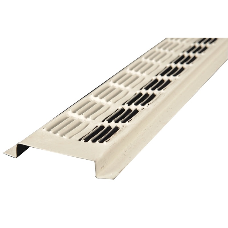 Lomanco 105W Soffit Vent, 8 ft L, 2-3/4 in W, Aluminum, White, Pack of 36