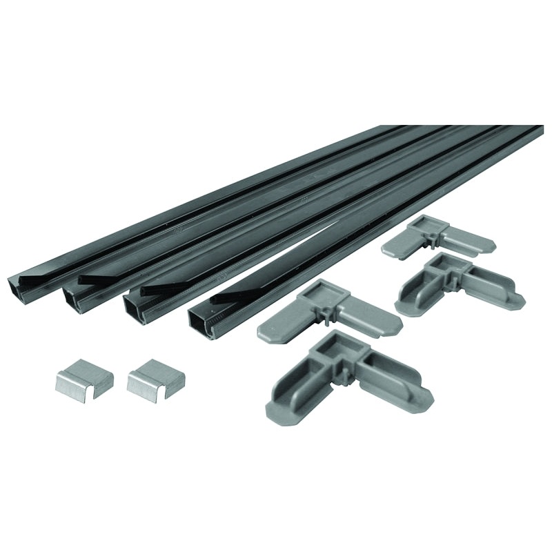 Make-2-Fit PL 7858 Screen Frame Kit, 5 ft L x 3/4 in W Dimensions, Aluminum, Gray, Painted, 10-Piece