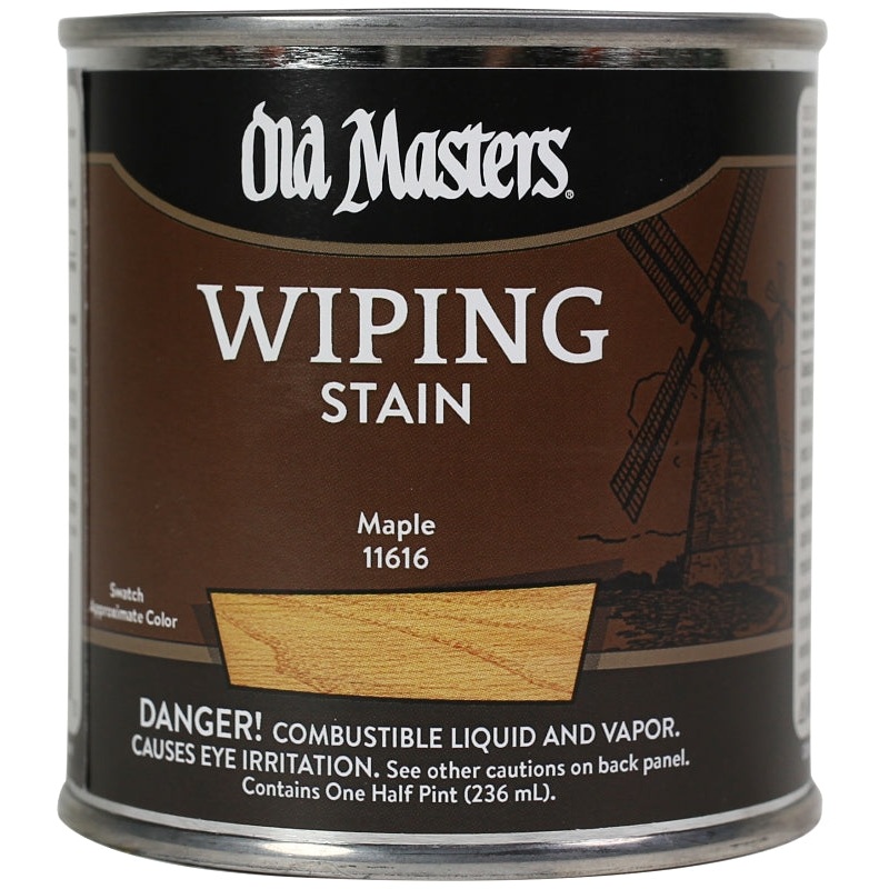 Old Masters 11616 Wiping Stain, Maple, Liquid, 0.5 pt, Can