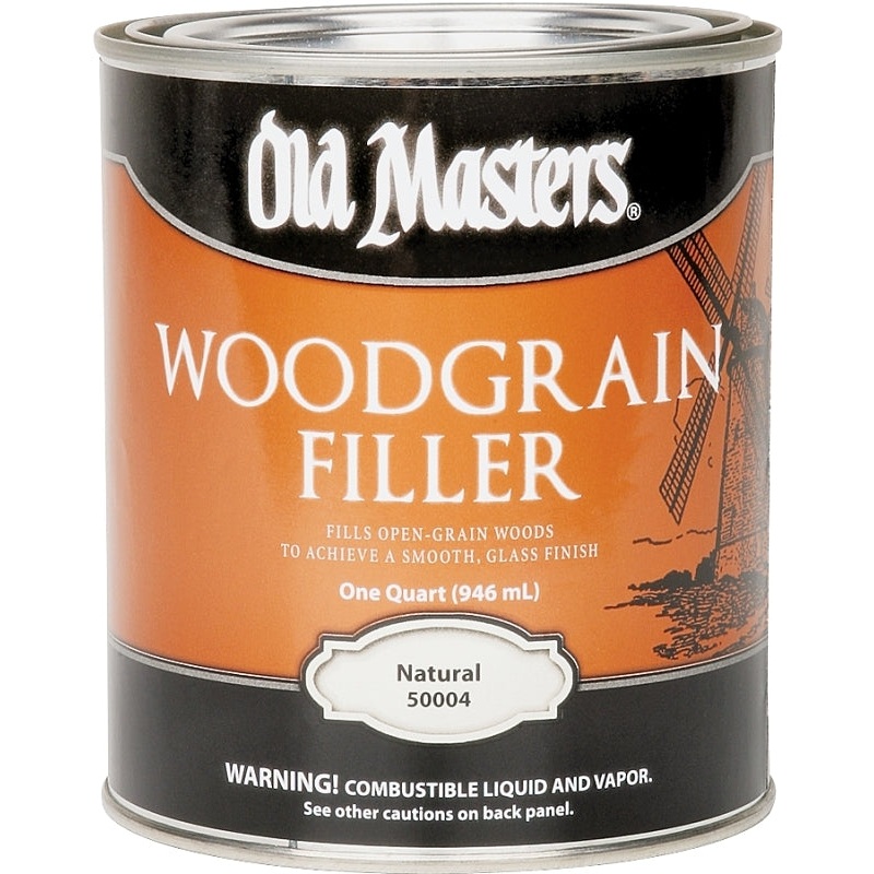 Old Masters 50004 Woodgrain Filler, Natural, Liquid, 1 qt, Can