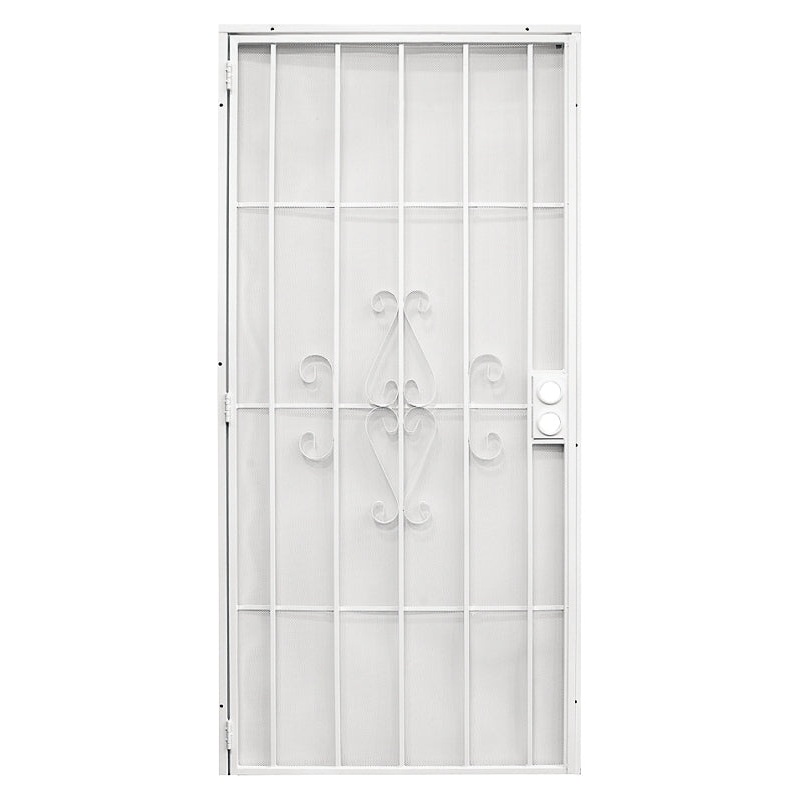 Precision Regal Series 3818WH2868 Door Screen, 80 in L, 32 in W, Steel, White