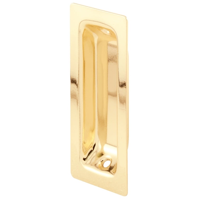 Prime-Line N 6826 Door Pull, 1-3/8 in W, 3/8 in D, 3-1/4 in H, Steel, Brass