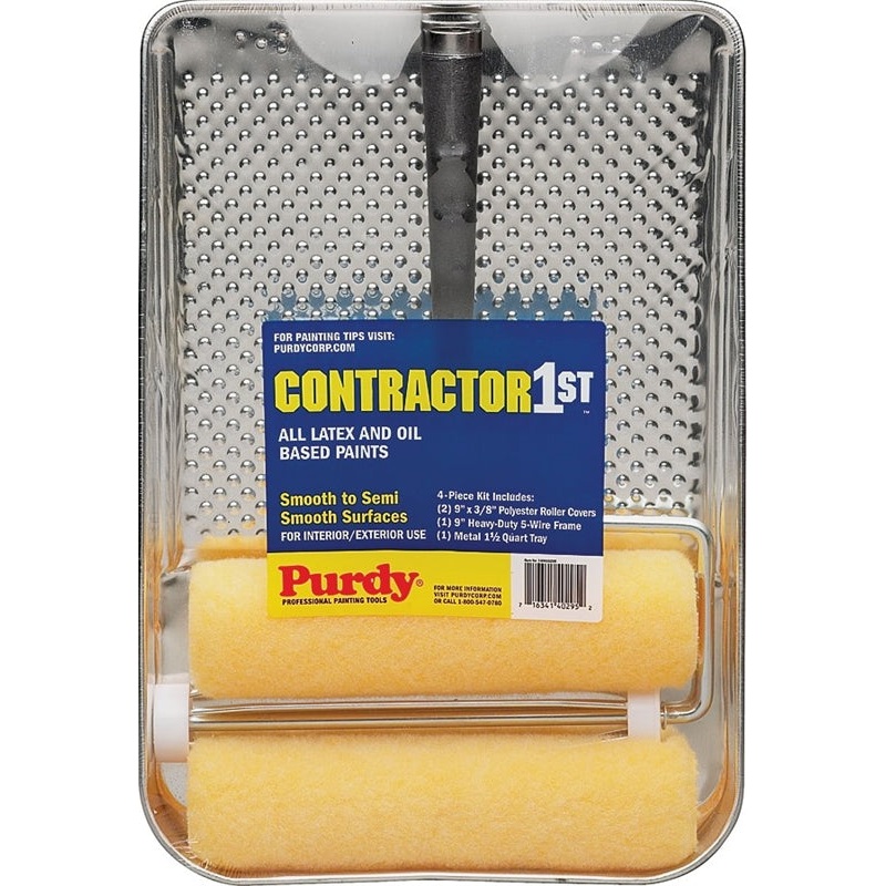 Purdy Contractor 1st 140810200 Roller and Tray Kit, Yellow