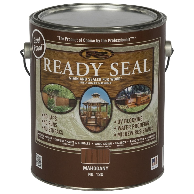 Ready Seal 130 Stain and Sealer, Mahogany, 1 gal, Can, Pack of 4