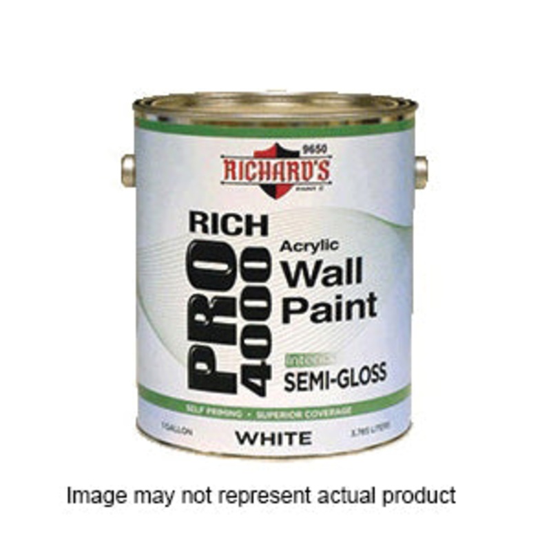 Richards Paint Pro 4000 Interior Semi-Gloss White 5 Gallon