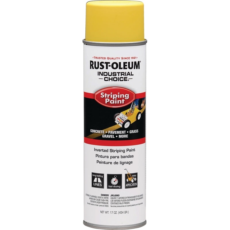 Rust-Oleum 1648838 Inverted Marking Spray Paint, Gloss, Yellow, 18 oz, Can