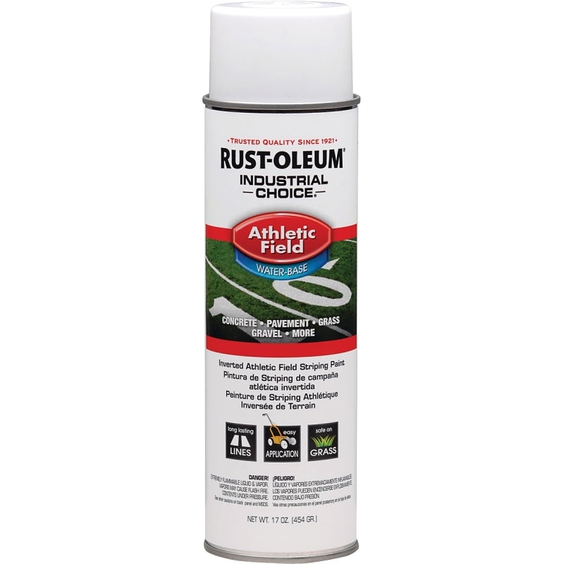 Rust-Oleum 206043 Inverted Marking Spray Paint, Water Base, <30 min Drying, White, 17 oz Can