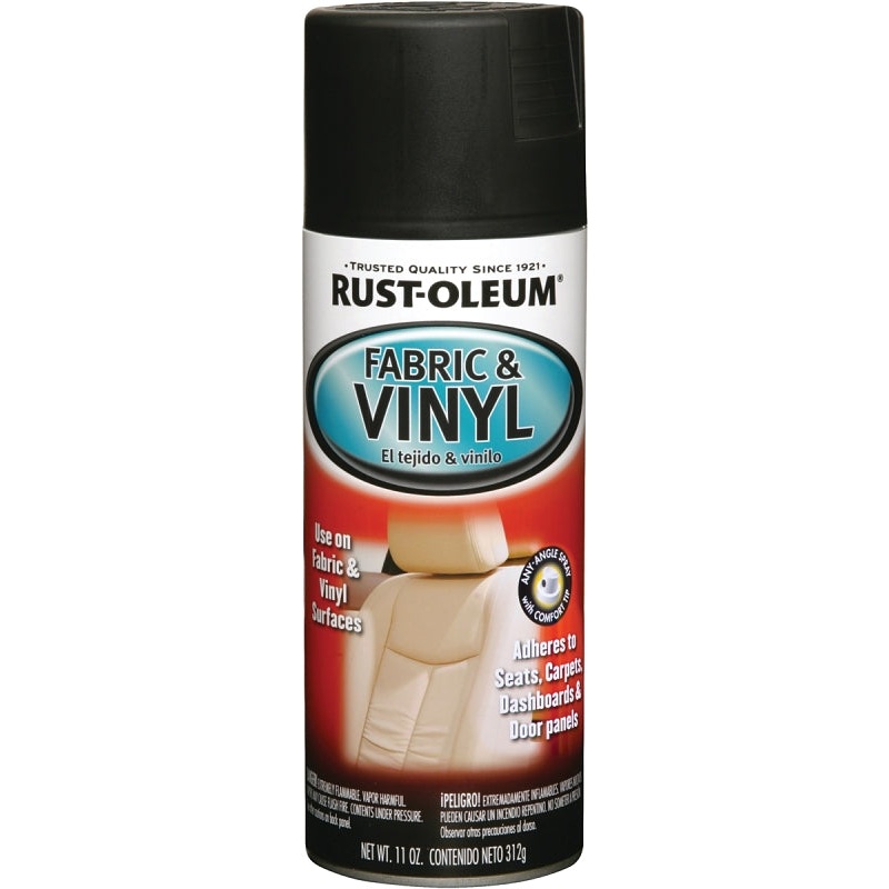 Rust-Oleum 248919 Automotive Upholstery Paint, Flat, Black, 11 oz, Can