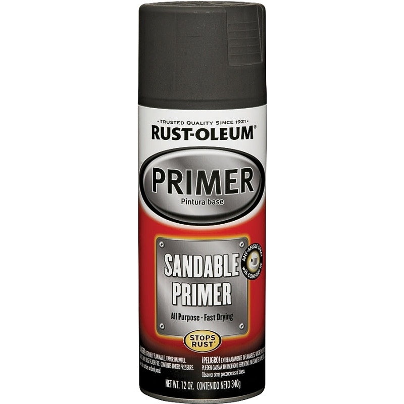 Rust-Oleum 249418 Spray Primer, Black, 12 oz, Can