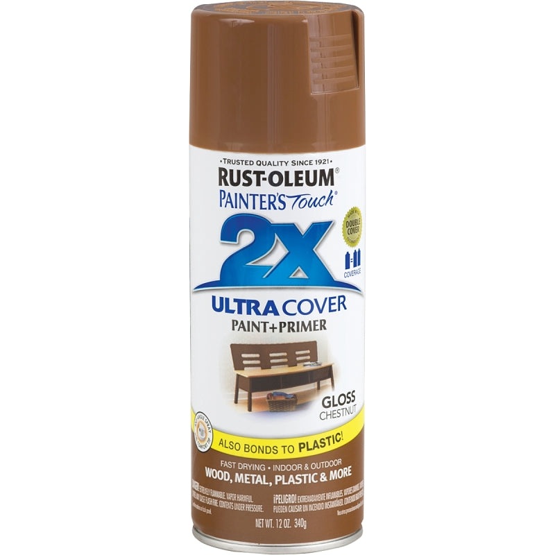 Rust-Oleum 249847 Spray Paint, Gloss, Chestnut, 12 oz, Can