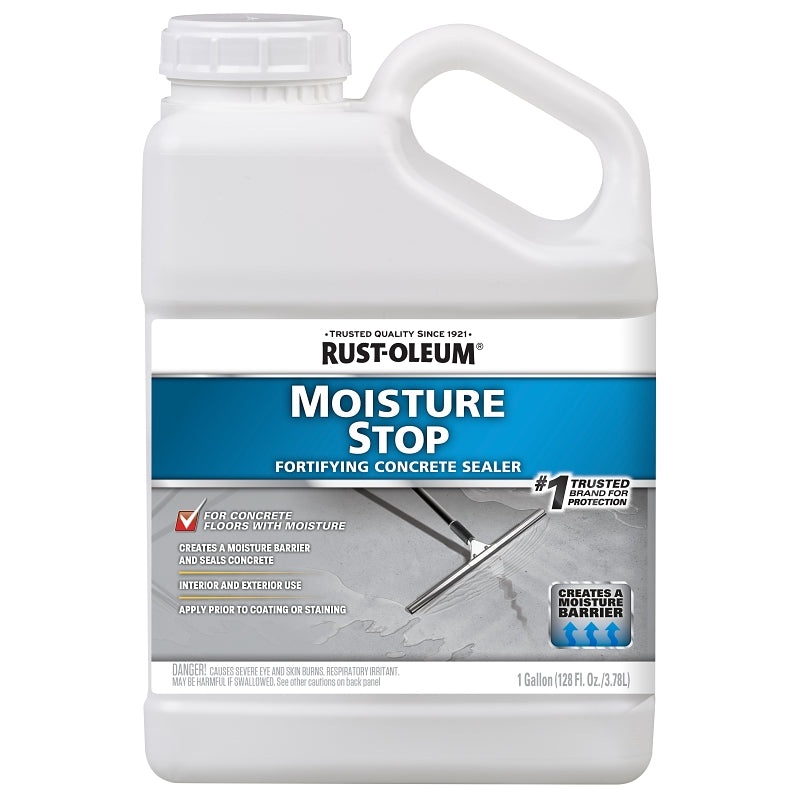 RUST-OLEUM 301239 Moisture Stop Fortifying Sealer, Clear/Low Luster, 1 gal, Pack of 4