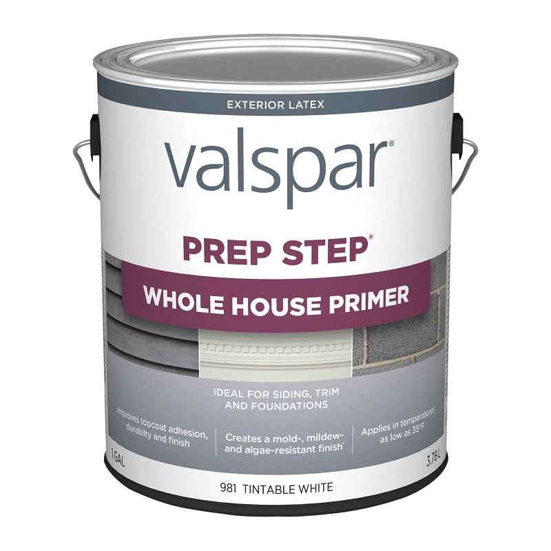 Valspar 044.0000981.007 Primer, 400 sq-ft/gal Coverage Area, White, 1 gal, Pail, Pack of 4