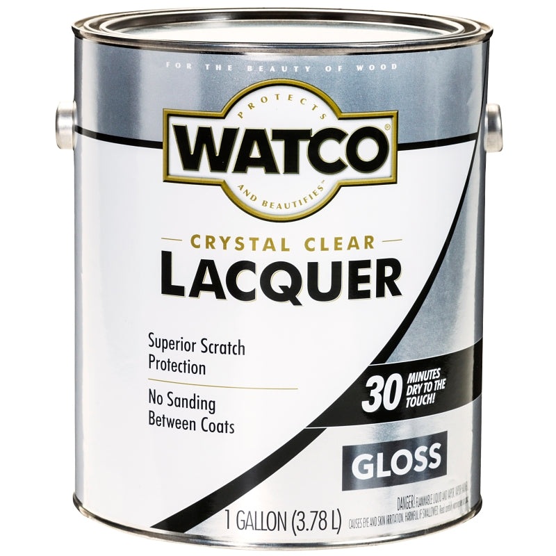 WATCO 63031 Lacquer, Gloss, Liquid, Clear, 1 gal, Can, Pack of 2