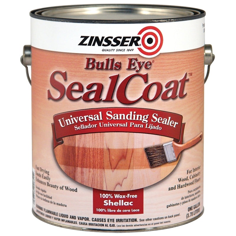 Zinsser 821 Sanding Sealer, Clear, Liquid, 1 gal, Pack of 2