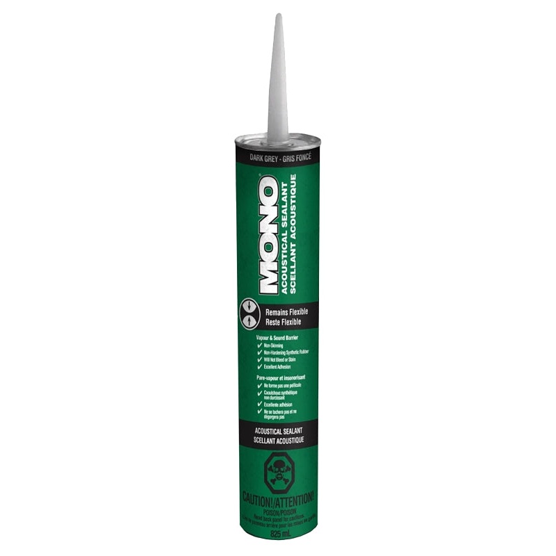 DAP 7079875401 Acoustical Sealant, Dark Gray, 850 mL Cartridge
