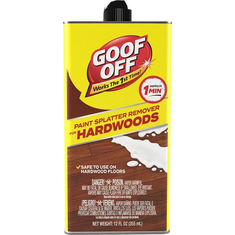 Goof Off FG900 Paint Splatter Remover, Liquid, Aromatic, Clear/Yellow, 12 oz