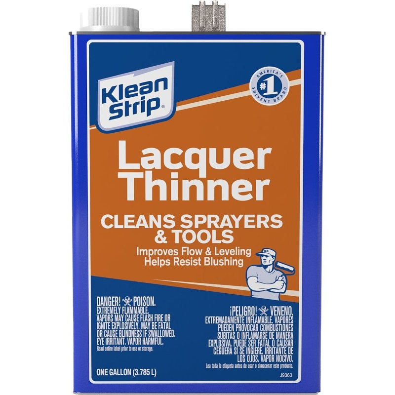 Klean Strip GML170 Lacquer Thinner, Liquid, Free, Clear, Water White, 1 gal, Can, Pack of 4