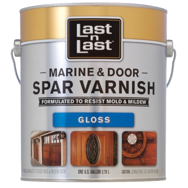 Last n Last 50704 Marine and Door Spar Varnish, High-Gloss, Amber, Liquid, 1 qt, Can, Pack of 6