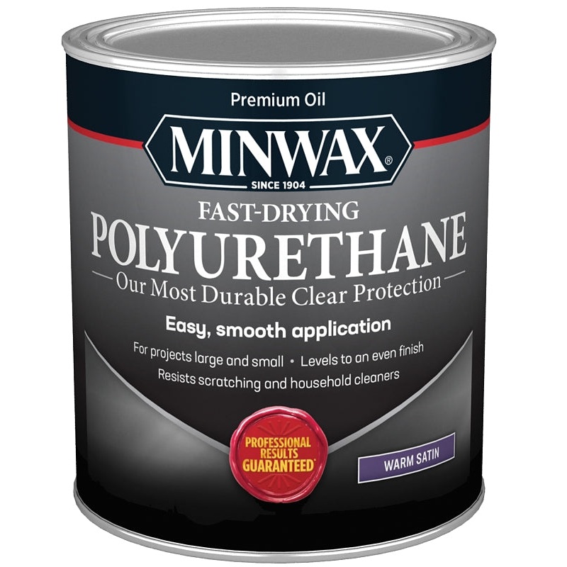 Minwax 63010444 Polyurethane, Oil Base, Clear, Liquid, 1 qt Can, 0.86 Specific Gravity