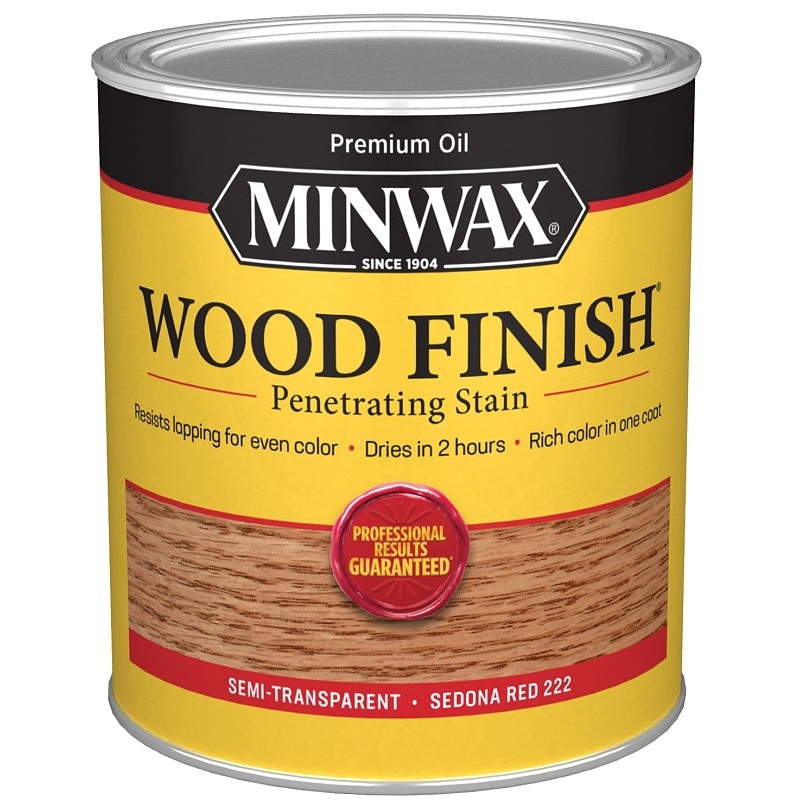 Minwax 700434444 Wood Stain, Sedona Red, Liquid, 1 qt, Can