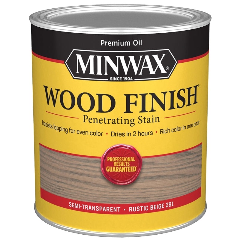 Minwax 701004444 Wood Stain, Rustic Beige, Liquid, 1 qt, Pack of 4