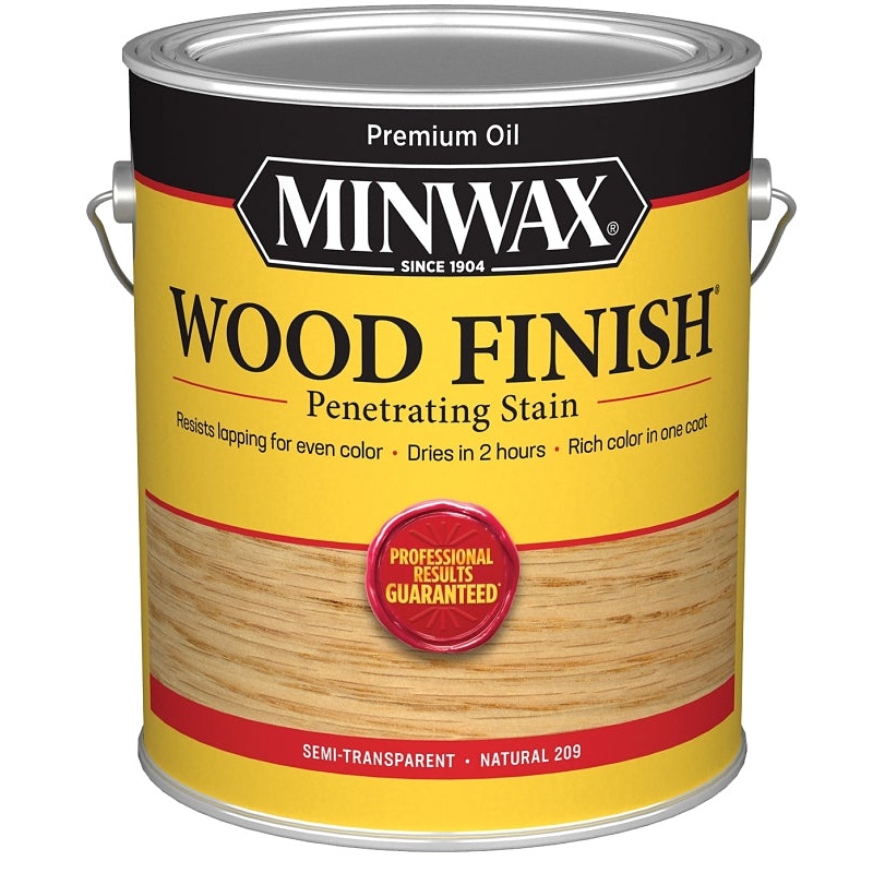 Minwax 71000000 Wood Stain, Oil Base, Natural, Liquid, 1 gal, Can, Pack of 2