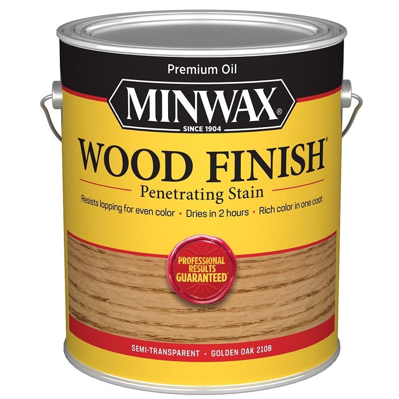 Minwax 71001000 Wood Stain, Oil Base, Golden Oak, Liquid, 1 gal, Can, Pack of 2