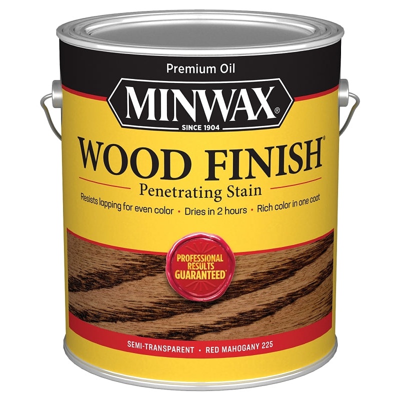 Minwax 71007000 Wood Stain, Oil Base, Red Mahogany, Liquid, 1 gal, Can, Pack of 2