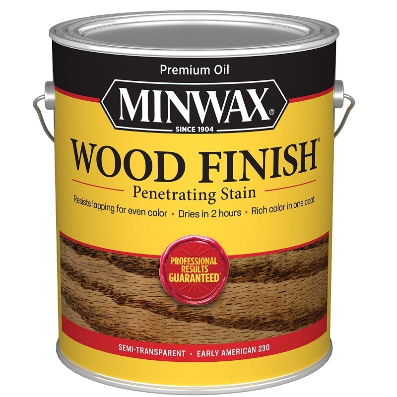 Minwax 71008000 Wood Stain, Oil Base, Early American, Liquid, 1 gal, Can, Pack of 2