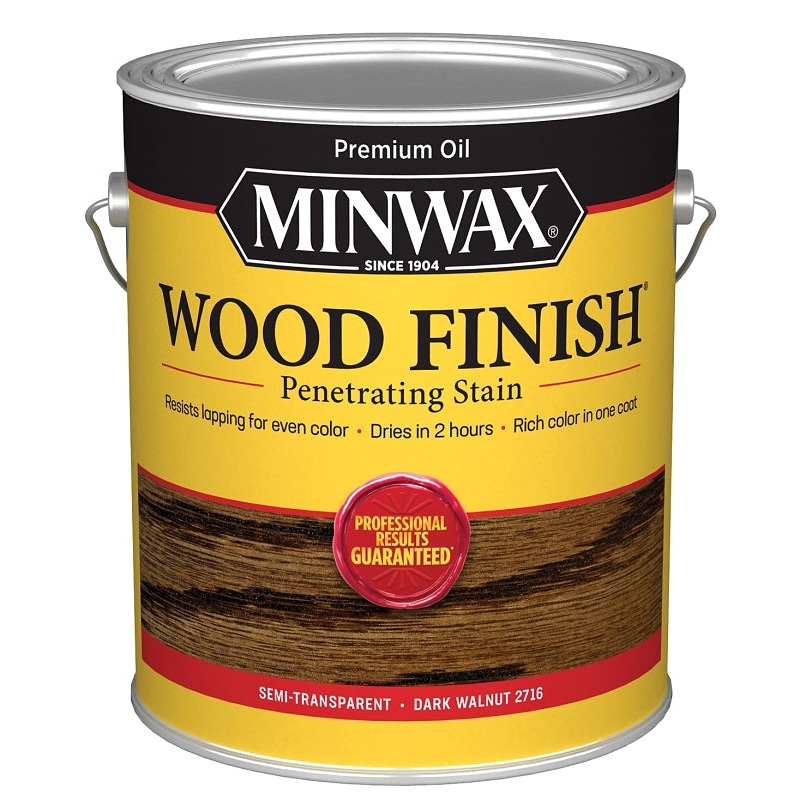 Minwax 71012000 Wood Stain, Oil Base, Dark Walnut, Liquid, 1 gal, Can, Pack of 2