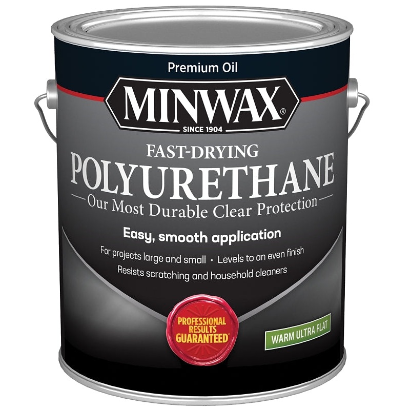 Minwax 710270000 Fast-Drying Polyurethane, Ultra Flat, Clear, 1 gal, Pack of 2