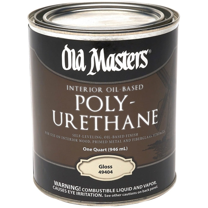 Old Masters 49404 Polyurethane, Gloss, Liquid, Clear, 1 qt, Can