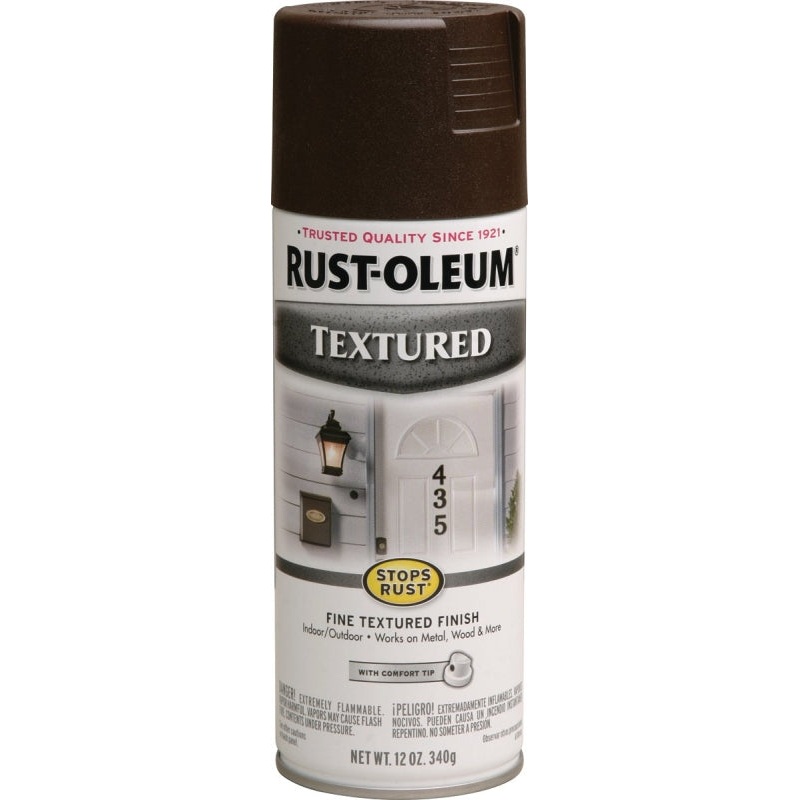 Rust-Oleum 241255 Spray Paint Textures, Textured, Dark Brown, 12 oz, Can