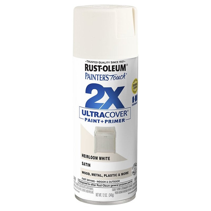 Rust-Oleum Painter’s Touch 2X Ultra Cover 334071 Spray Paint, 12 oz Aerosol Can, Exterior, Interior, Oil Base, 1/PK