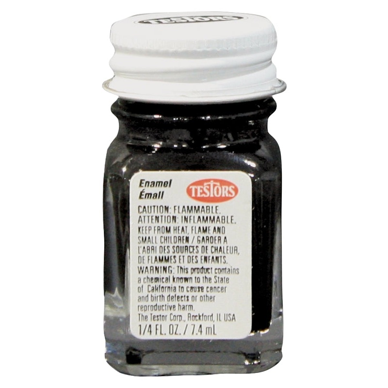 Testors 1149TT Craft Paint, Flat, Black, 0.25 oz, Bottle