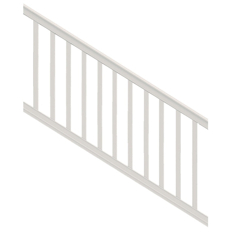Xpanse Premier 73012466 Stair Rail Kit with Baluster, 6 ft L Actual, Square Profile, Polymer, White