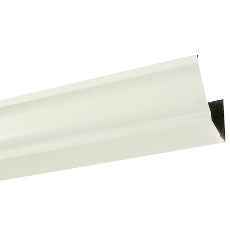 Amerimax 2600600120 Rain Gutter, 10 ft L, 5 in W, 0.185 Thick Material, Aluminum, White, Pack of 10